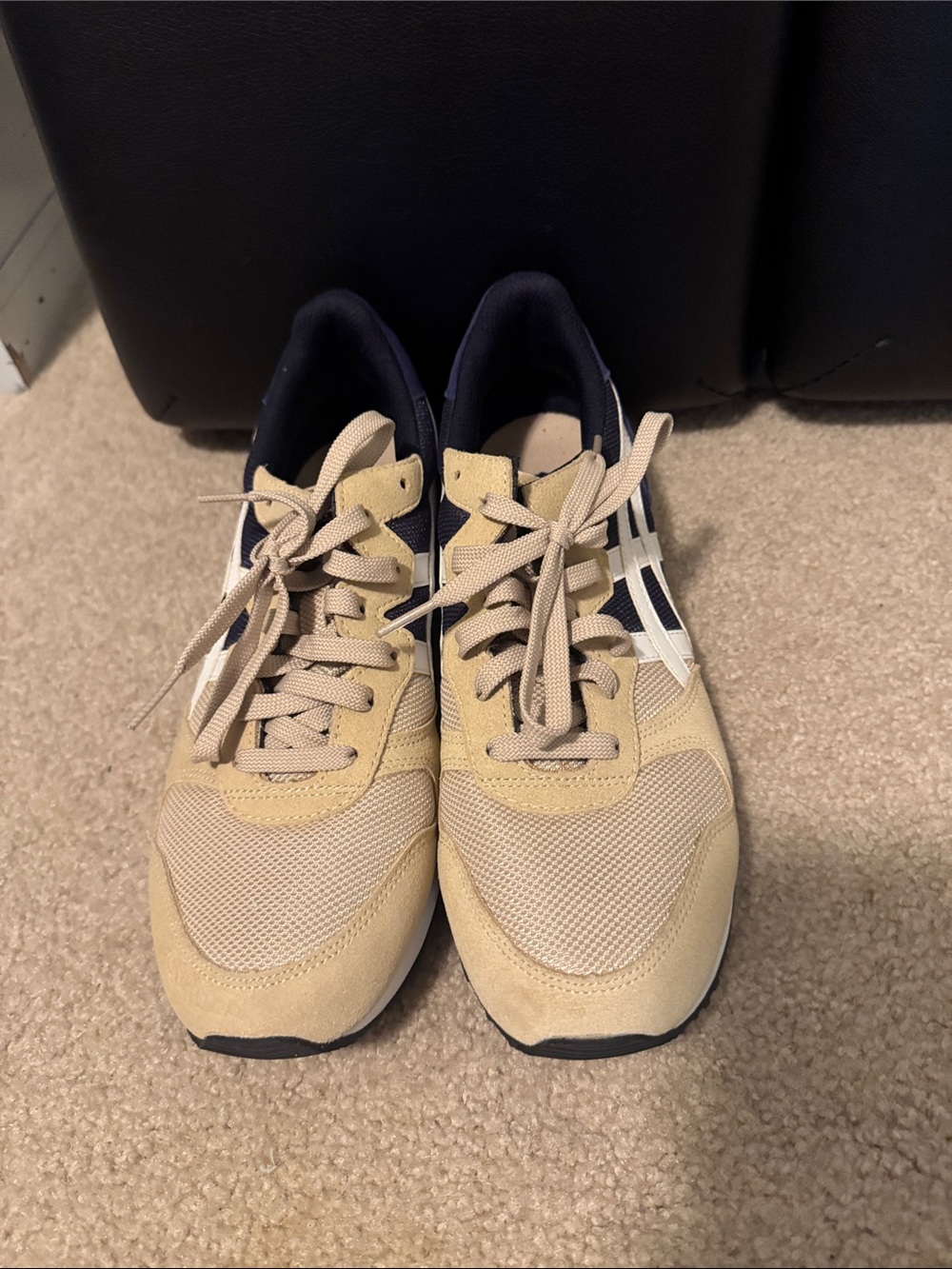 Onitsuka Tiger by Asics Beige and Navy Sneakers - Picture 2 of 5